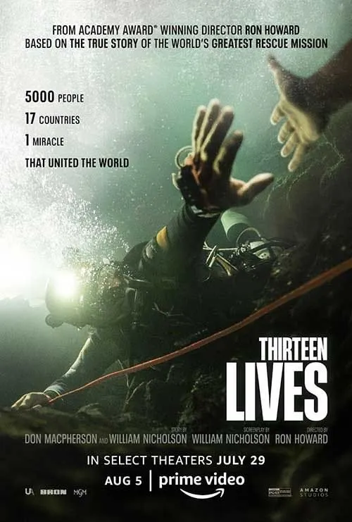 Thirteen Lives blockbuster movie poster on Vornic360